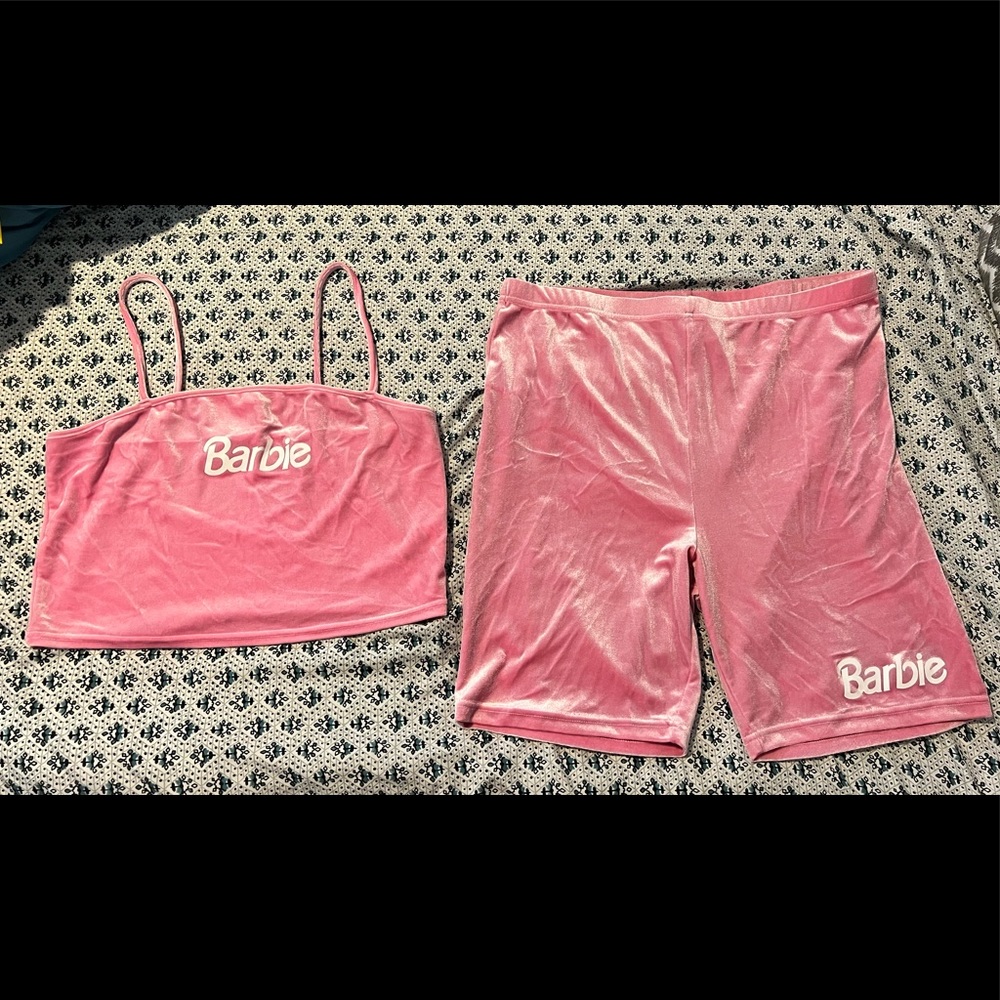 Forever 21 Barbie short and top set